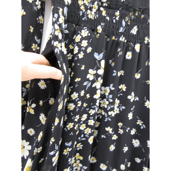 Karl Lagerfeld Dress 4 Wrap Fit & Flare Daisy Floral Zip Up Pockets - Picture 6 of 11